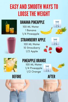 Fat Burner Smoothie, Flat Belly Smoothie, Ways To Loose Weight, Meal Replacement Smoothies, Fruit Smoothie Recipes, Burn Belly Fat, Fat Burner