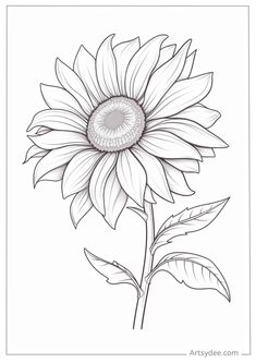 Sunflower Clipart Free, Sunflower Coloring Pages Free Printable, Sunflower Outline, Flower Templates Printable Free, Printable Sunflower, Sunflower Template, Sunflower Stencil, Sunflower Coloring Pages, Sunflower Printable