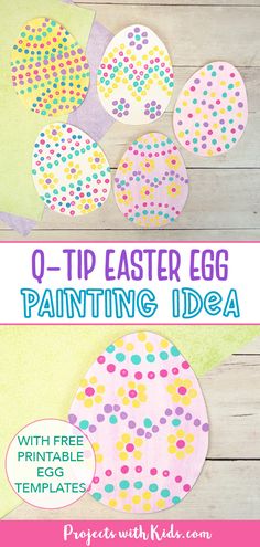 easter egg painting idea with free printable templates