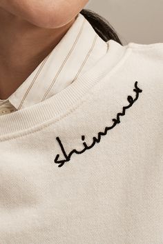 Cotton, elastane Embroidered detailing Pullover styling Hand wash USA | Embroidered Sweatshirt by Pilcro in White, Women's, Size: Largearge, Cotton/Elastane at Anthropologie Holiday Desert, Embroidered Sweater, Embroidered Sweatshirt, Embroidered Sweatshirts, White Sweatshirt, Pullover Styling, Hand Embroidered, Anthropologie, Crew Neck Sweatshirt