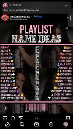 the cover for playlist name ideas