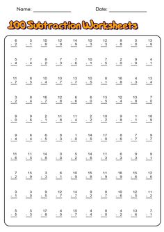 the worksheet for addition and subtraction numbers is shown in this image