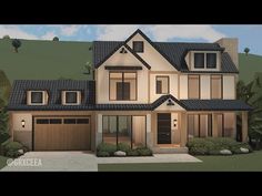 this is an artist's rendering of a two story house