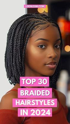 #beauty, #makeup, #skincare, #haircare Hair Braiding Styles For Short Hair, Braided Bob Styles For Black Women, Braids New Styles, New Cornrow Hairstyles 2024, Trendy Hairstyle 2024, Corn Roll Styles For Natural Hair, Braids Trending 2024, Black Women Braid Ideas, Medium Hair Styles Braid