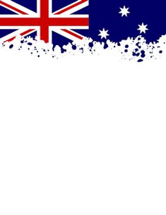 the flag of australia on a white background