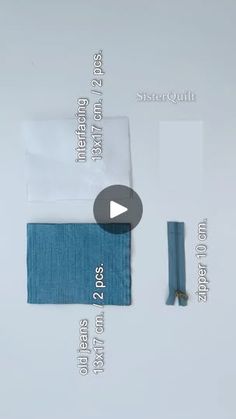 the instructions for how to fold a napkin with two different types of fabric on it