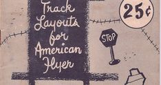 an old sign with the words track layouts for american piper on it