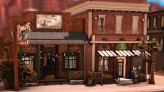 Sims 4 Restaurant Interior, Coffee Shop Sims 4, Sims 4 Restaurant Ideas, Sims 4 Cafe Build, Sims 4 Bookstore, Sims 4 Store