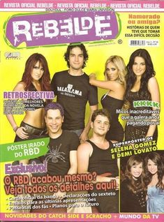 a magazine cover with the cast of tv teen drama's rebable on it