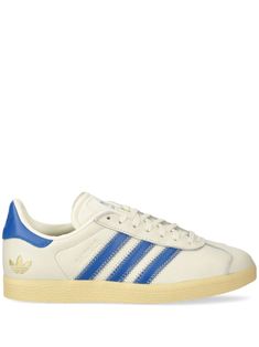 light beige/royal blue leather front lace-up fastening signature 3-Stripes logo logo print to the side and tongue contrasting branded heel counter round toe branded insole flat rubber sole Adidas Gazelle Women, Adidas Gazelle Sneaker, Sneakers Blue, Adidas Gazelle, Light Beige, Blue Leather, Sneakers Black, Logo Print, Womens Shoes Sneakers