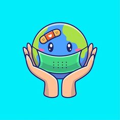 two hands holding a globe with remote controls on it, and the earth in between them