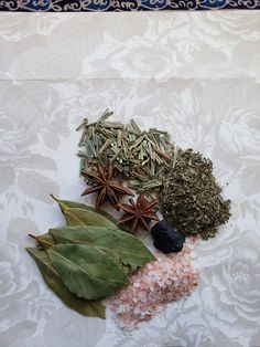 Star Of Anise, Protection Sachet, Herbal Magic, Protection Amulet, Bay Leaves, Himalayan Pink Salt, Cotton Drawstring Bags