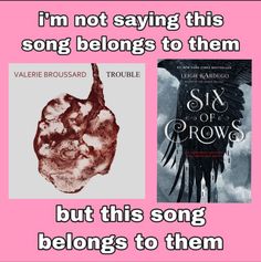 two book covers with the words, i'm not saying this song belongs to them but this song belongs to them