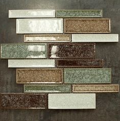 the back side of a glass mosaic tile wall