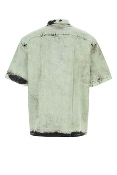 Tie-dye Denim Oversize Shirt from OAMC Dye Denim, Tie Dye Denim, Oversize Shirt, Prada Leather, Engineered Garments, Luxury Shop, Card Holder Leather, Oversized Shirt, Ties Mens