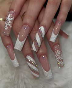 Christmas Nails Glitter, Acrylic Nails Coffin Short, Pink Acrylic Nails, Square Acrylic Nails