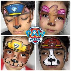 Paw Patrol Face Paint, Dog Face Paints, Superhero Face Painting, Easy Face Painting Designs, Animal Face Paintings, Festival Face Paint, Face Painting Tips, Face Painting For Boys