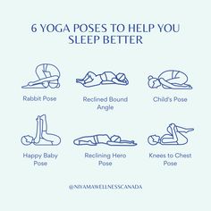 the 6 yoga poses to help you sleep better, with instructions on how to do it