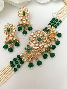 Tyaani inspired Premium Quality uncut Kundan and American Diamond Necklace set/green/uncut Polki/ Bridal sets/Reception/Wedding/bridal jewelry/ Indian jewelry /Kundan Jewelry/uncut kundan polki choker All items are shipped from Brampton, Ontario, Canada. If you need your item by a certain day, please reach out to us for express delivery option We kindly request to consider minor variations in colors, shades, textures as pictures displayed may slightly vary from the actual product due to digital image limitations.Please expect the possibility of some minor imperfections when buying handmade jewelry. Please contact us for any questions you might have. Thank you and Happy shopping 😊 Bridal Jewelry Indian, American Diamond Necklace Set, Polki Choker, Brampton Ontario, Jewelry Kundan, American Diamond Necklaces, Kundan Jewelry, Colors Shades, Indian Jewelry Sets