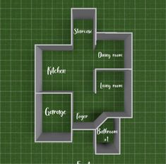 the floor plan for an apartment with four rooms and three separate areas in each room