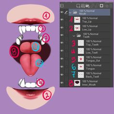 an image of the mouth and teeth in adobe