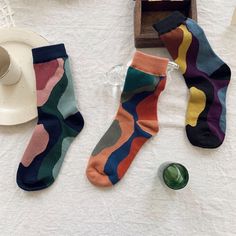 Buy Women's Art Socks for only $6.99 at LOOUZ! Orange Accessories, Art Socks, Printed Casual Dresses, Funny Socks, Novelty Socks, Colorful Socks, Sock Gifts, Cotton Socks, Cool Socks