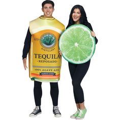 FUN WORLD Costumes Tequila and Lime Couple Costume for Adults 071765147903 Costume Party 2 People, Spreadsheet Halloween Costume, Coach Taylor And Tami Costume, Tequila And Lime Costume Couple, Hilarious Adult Costume, Spicy Margarita Costume, Tito’s Halloween Costume, Womens Cheech Costume