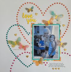 Sister Scrapbook Ideas, Scrapbook For Kids, Grandchildren Scrapbook Layouts, Grandparents Scrapbook Layout, Siblings Scrapbook Layouts, Toddler Scrapbook, Family Grandparents, Big Sister Scrapbook Page Layout