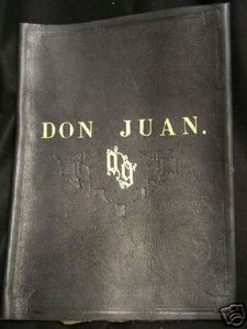 an old book with the words don juan written on it