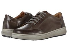 Josef Seibel David 03 - Men's Shoes : Gray/Kombi Westin/Tumble : The Josef Seibel David 03 sneaker is made of leather or suede with a lace-up closure. Leather lining and cushioned footbed. Durable synthetic outsole. Imported. Measurements: Weight: 15 oz Product measurements were taken using size 42 (US Men's 8.5-9), width M. Please note that measurements may vary by size. Weight of footwear is based on a single item, not a pair. Leather Lace-up Walking Shoes With Laces, Leather Lace-up Walking Shoes, Leather High-top Walking Shoes With Laces, High-top Leather Walking Shoes With Laces, Brown Wingtip Sneakers With Ortholite Insole, Leather Sneakers With Plain Toe And Laces, Plain Toe Leather Sneakers With Laces, Casual Wingtip Sneakers With Ortholite Insole, Classic Walking Sneakers With Laces