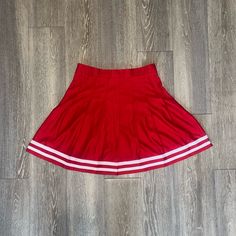 Iu Cheer Skirt Never Worn In Perfect Condition Style Skirt, Skirt Fashion, Lady In Red, Cheer Skirts, High & Low, High Low, Womens Skirt, Skirt, Red