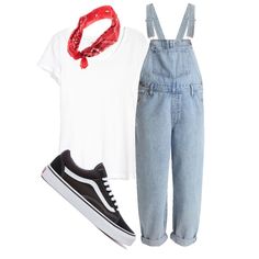 #494 Look from SmartCloset Overall Skirt Outfit, Happy Clothes, Overall Outfit, Rocker Style, Casual Day Outfits, Tumblr Fashion, Teenager Outfits, Outfit Goals, Casual Summer Outfits