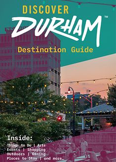 an advertisement for the discovery guide to durham