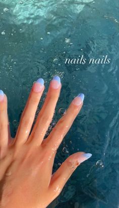 Cute Tips Nails, Spring Round Nails, Beach French Tip Nails, Nail Inspo Summer Almond, Summer Nails Shellac, Spring Beach Nails, French Tip Nails Spring, Spring French Tips, Trendy Round Nails