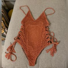 Acacia Crochet One Piece Size Small New Wore One Time For Photos Washed And Hang Dry No Flaws Marve Pink. Open To Trades Swim Crochet, Crochet One Piece, Acacia Swimwear, Granny Squares Pattern, Square Patterns, One Time, Granny Square, Womens Swim, One Piece