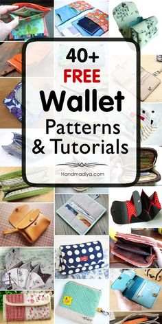 40 + free wallet patterns and tutors for beginners to make them look like they are