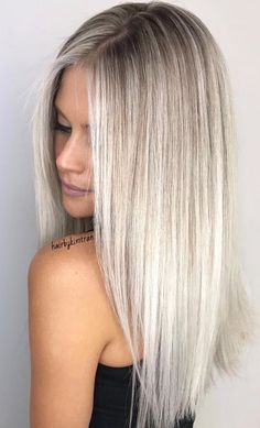 Luv the colour Platinový Blond, Haircuts For Long Hair Straight, Balayage Blonde, Haircuts For Long Hair