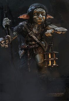 ArtStation - The Dark Sorcerer (Tech Demo), Florent Auguy Fae Characters, Dark Sorcerer, Goblin Art, Fantasy Land, Goblin King, Heroic Fantasy, Rpg Characters, Fantasy Races, Monster Concept Art