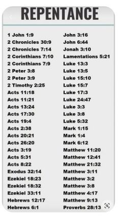 the bible's repentance is shown in black and white