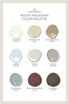 the color palette for rocky mountain paint