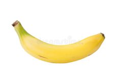 a ripe banana on a white background with clippings stock images and royalty photos