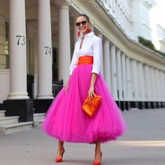 Tulle Skirts Outfit, Dramatic Fashion, Pink Tulle Skirt, Tulle Skirts, Heart Clothes, Populaire Outfits, Chic Blouses, Party Skirt, Stunning Outfits