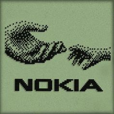 the nokia logo is made out of pixels