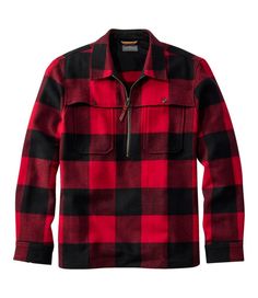 Our heritage-inspired trapper jacket has all the cozy softness and warmth of wool, blended with nylon for added durability. Layers comfortably over a t-shirt, button-down or light sweater. Slim Fit: Cut slim through the chest, sleeve and waist. 85% wool, 15% nylon. Dry clean. Premium leather zipper pull. Classic trapper styling, with quarter-zip neckline. Button cuffs. Front patch pockets with button closures. Locker loop. Imported. Fit: Untucked Slim Fit | Men's Signature Wool Trapper, Wool Ble Plaid Outerwear For Fall Outdoor Activities, Outdoor Fall Tops With Fleece Lining, Classic Winter Tops For Outdoor, Wool Outerwear For Fall Outdoor Activities, Wool Outerwear For Outdoor Activities In Fall, Long Sleeve Hunting Tops For Fall, Half-zip Fall Outerwear For Outdoor Activities, Fall Half-zip Outdoor Outerwear, Long Sleeve Tops For Hunting In Fall