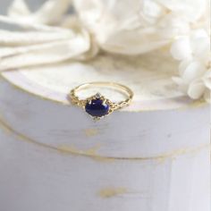 Holiday Notice: We will be on holiday from Feb 6 to Feb 15 for the Spring Festival. Orders will be shipped after we resume work. Lapis Lazuli Ring, Lapis Promise Ring, Vintage Engagement Ring, Natural Lapis Lazuli Ring, Dainty Promise Ring, Deep Blue Gemstone Ring Features * Made to Order. * Material: 925 Silver * Gold Color: Yellow Gold * Stone Type: Natural Lapis Lazuli & CZ * For the material option sterling silver, it means it's made in sterling silver with gold plated on surface, and th Spiritual Sapphire Rings, Sapphire Rings With Gemstone Accents For Promise, Blue Amethyst Gemstone Promise Ring, Blue Amethyst Gemstone Ring For Promise, Blue Amethyst Promise Ring In Fine Jewelry Style, Fine Jewelry Blue Amethyst Promise Ring, Blue Amethyst Promise Ring, Sapphire Moonstone Ring For Promise, Blue Moonstone Ring In 14k Gold For Gift