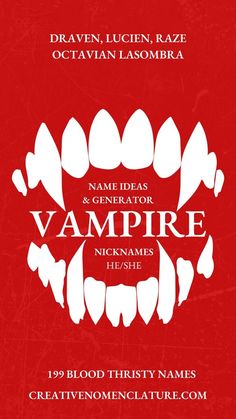 the vampire movie poster with teeth and fangs