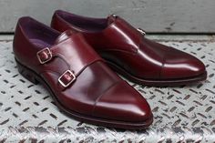 Handmade mens burgundy double buckle dress shoes, mens oxfords formal shoes, monk shoes, shoes for him, mens leather shoes, Elegant Monk Strap Shoes For Business Casual, Burgundy Business Shoes With Round Toe, Elegant Burgundy Almond Toe Dress Shoes, Masculine Slip-on Monk Strap Shoes For Formal Occasions, Burgundy Slip-on Dress Shoes For Business, Elegant Fitted Burgundy Dress Shoes, Elegant Burgundy Oxfords For Semi-formal Occasions, Burgundy Plain Toe Dress Shoes For Semi-formal Occasions, Elegant Burgundy Leather Shoes For Semi-formal Occasions