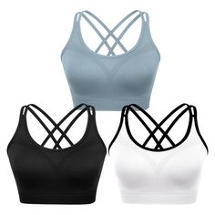 PRICES MAY VARY. 92% Nylon, 8% Spandex Imported Cheap Gym Camisole, Athletic Bra, Workout Bra, Bra For Women, Lounge Lingerie, Workout Running, Running Fitness, Yoga Gym, Yoga Bra