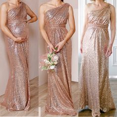 Loved It, Worn Once For A Wedding. Great Condition. One Shoulder Sequin Dress, Dress Rose Gold, Dress First, Sequin Dress, A Wedding, One Shoulder, Sequin, Rose Gold, Womens Dresses