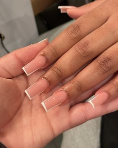 Extra Acrylic Nails, Square Press On Nails, Tapered Square Nails, Diy Acrylic Nails, Ombre Acrylic Nails, Colored Acrylic Nails, Simple Acrylic Nails, French Tip Acrylic Nails